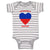 Baby Clothes Adorable Haitian Heart Countries Baby Bodysuits Boy & Girl Cotton