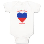 Baby Clothes Adorable Haitian Heart Countries Baby Bodysuits Boy & Girl Cotton