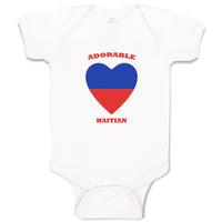 Baby Clothes Adorable Haitian Heart Countries Baby Bodysuits Boy & Girl Cotton