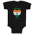 Baby Clothes Adorable Indian Heart Countries Baby Bodysuits Boy & Girl Cotton