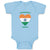 Baby Clothes Adorable Indian Heart Countries Baby Bodysuits Boy & Girl Cotton