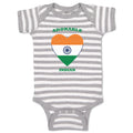 Baby Clothes Adorable Indian Heart Countries Baby Bodysuits Boy & Girl Cotton