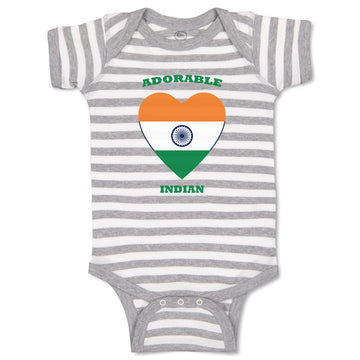 Baby Clothes Adorable Indian Heart Countries Baby Bodysuits Boy & Girl Cotton