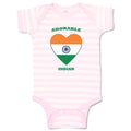 Baby Clothes Adorable Indian Heart Countries Baby Bodysuits Boy & Girl Cotton