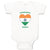 Baby Clothes Adorable Indian Heart Countries Baby Bodysuits Boy & Girl Cotton