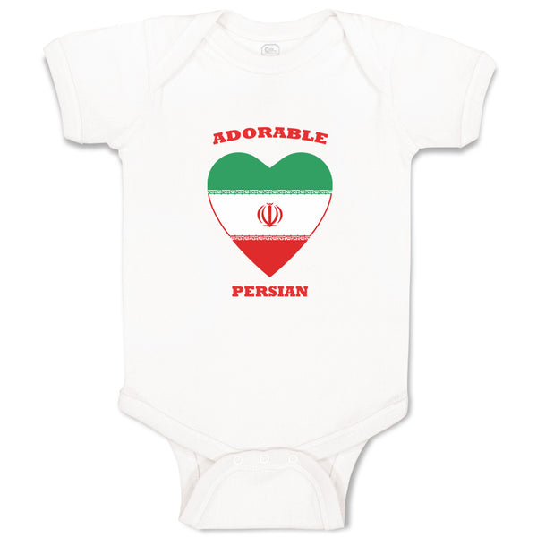 Baby Clothes Adorable Persian Heart Countries Baby Bodysuits Boy & Girl Cotton