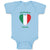 Baby Clothes Adorable Italian Heart Countries Baby Bodysuits Boy & Girl Cotton