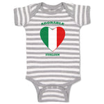 Baby Clothes Adorable Italian Heart Countries Baby Bodysuits Boy & Girl Cotton