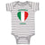 Baby Clothes Adorable Italian Heart Countries Baby Bodysuits Boy & Girl Cotton