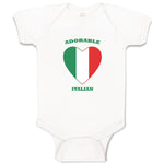 Baby Clothes Adorable Italian Heart Countries Baby Bodysuits Boy & Girl Cotton