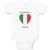 Baby Clothes Adorable Italian Heart Countries Baby Bodysuits Boy & Girl Cotton