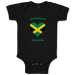 Baby Clothes Adorable Jamaican Heart Countries Baby Bodysuits Boy & Girl Cotton