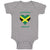 Baby Clothes Adorable Jamaican Heart Countries Baby Bodysuits Boy & Girl Cotton