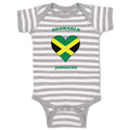 Baby Clothes Adorable Jamaican Heart Countries Baby Bodysuits Boy & Girl Cotton