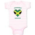 Baby Clothes Adorable Jamaican Heart Countries Baby Bodysuits Boy & Girl Cotton