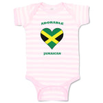 Baby Clothes Adorable Jamaican Heart Countries Baby Bodysuits Boy & Girl Cotton