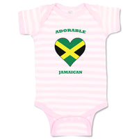 Baby Clothes Adorable Jamaican Heart Countries Baby Bodysuits Boy & Girl Cotton