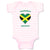 Baby Clothes Adorable Jamaican Heart Countries Baby Bodysuits Boy & Girl Cotton