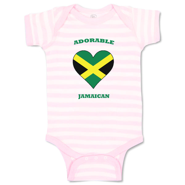 Baby Clothes Adorable Jamaican Heart Countries Baby Bodysuits Boy & Girl Cotton