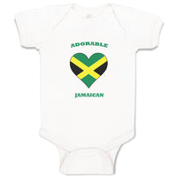 Baby Clothes Adorable Jamaican Heart Countries Baby Bodysuits Boy & Girl Cotton