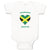 Baby Clothes Adorable Jamaican Heart Countries Baby Bodysuits Boy & Girl Cotton