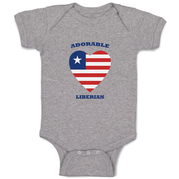 Baby Clothes Adorable Liberian Heart Countries Baby Bodysuits Boy & Girl Cotton