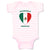 Baby Clothes Adorable Mexican Heart Countries Baby Bodysuits Boy & Girl Cotton