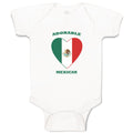 Baby Clothes Adorable Mexican Heart Countries Baby Bodysuits Boy & Girl Cotton