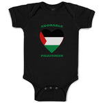 Baby Clothes Adorable Palestinian Heart Countries Baby Bodysuits Cotton