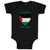 Baby Clothes Adorable Palestinian Heart Countries Baby Bodysuits Cotton