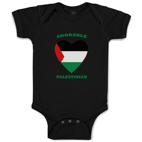 Baby Clothes Adorable Palestinian Heart Countries Baby Bodysuits Cotton