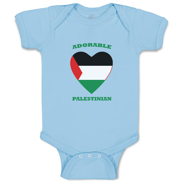 Baby Clothes Adorable Palestinian Heart Countries Baby Bodysuits Cotton