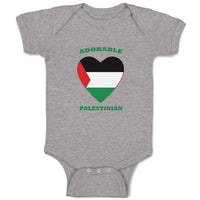 Baby Clothes Adorable Palestinian Heart Countries Baby Bodysuits Cotton