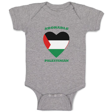 Baby Clothes Adorable Palestinian Heart Countries Baby Bodysuits Cotton