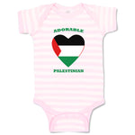 Baby Clothes Adorable Palestinian Heart Countries Baby Bodysuits Cotton