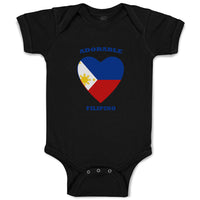 Baby Clothes Adorable Filipino Heart Countries Baby Bodysuits Boy & Girl Cotton