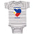 Baby Clothes Adorable Filipino Heart Countries Baby Bodysuits Boy & Girl Cotton