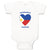 Baby Clothes Adorable Filipino Heart Countries Baby Bodysuits Boy & Girl Cotton