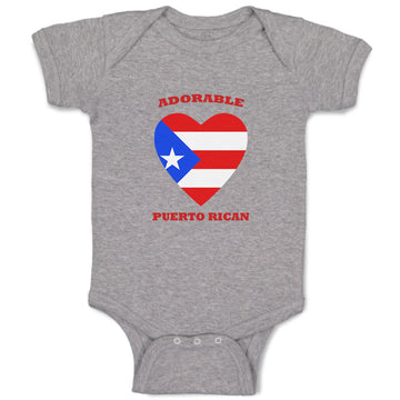 Baby Clothes Adorable Puerto Rican Heart Countries Baby Bodysuits Cotton