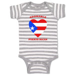Baby Clothes Adorable Puerto Rican Heart Countries Baby Bodysuits Cotton