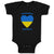 Baby Clothes Adorable Ukrainian Heart Countries Baby Bodysuits Boy & Girl Cotton