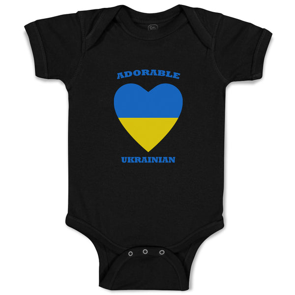 Baby Clothes Adorable Ukrainian Heart Countries Baby Bodysuits Boy & Girl Cotton