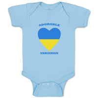 Baby Clothes Adorable Ukrainian Heart Countries Baby Bodysuits Boy & Girl Cotton