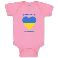 Baby Clothes Adorable Ukrainian Heart Countries Baby Bodysuits Boy & Girl Cotton