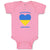 Baby Clothes Adorable Ukrainian Heart Countries Baby Bodysuits Boy & Girl Cotton