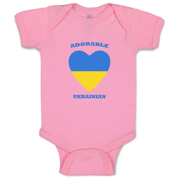 Baby Clothes Adorable Ukrainian Heart Countries Baby Bodysuits Boy & Girl Cotton