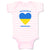 Baby Clothes Adorable Ukrainian Heart Countries Baby Bodysuits Boy & Girl Cotton