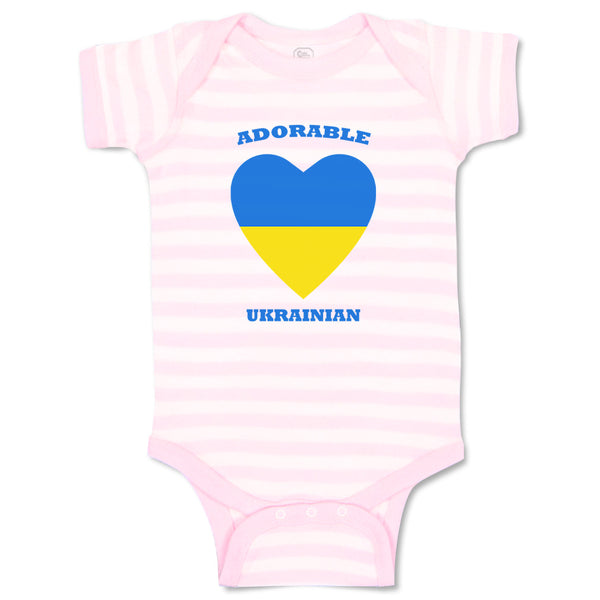 Baby Clothes Adorable Ukrainian Heart Countries Baby Bodysuits Boy & Girl Cotton