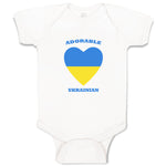 Baby Clothes Adorable Ukrainian Heart Countries Baby Bodysuits Boy & Girl Cotton