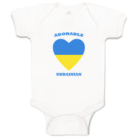 Baby Clothes Adorable Ukrainian Heart Countries Baby Bodysuits Boy & Girl Cotton